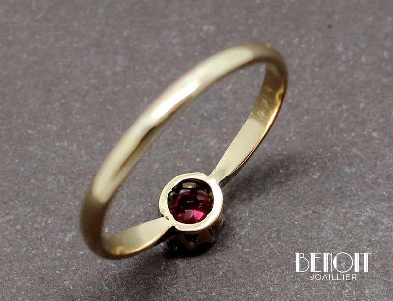 Solitaire Ancien Tourmaline