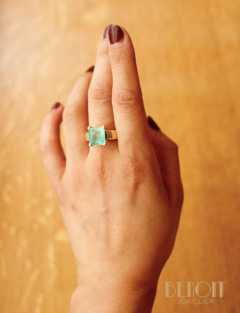 Bague Emeraude Or Jaune