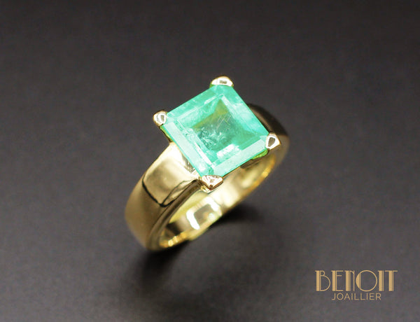 Bague Emeraude Or Jaune
