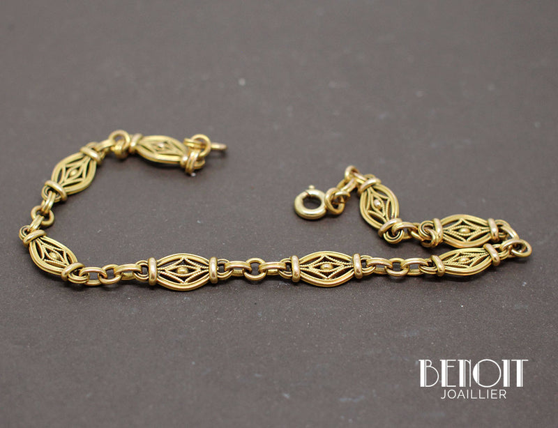 Bracelet Ancien Or Filigrane