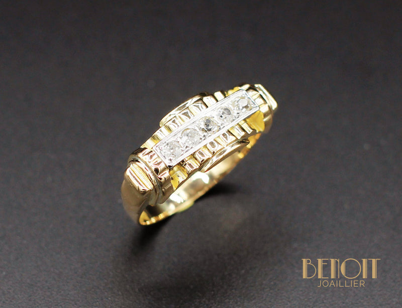 Bague Art Déco Moderniste