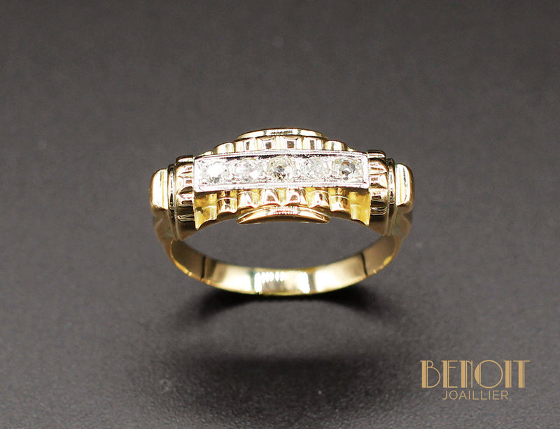 Bague Art Déco Moderniste