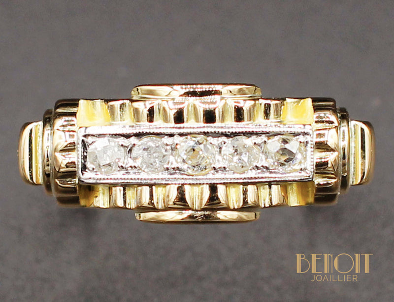 Bague Art Déco Moderniste