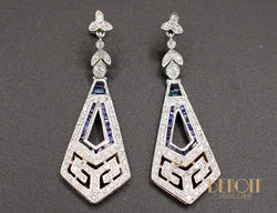 Boucles d'oreilles Art Déco Diamants