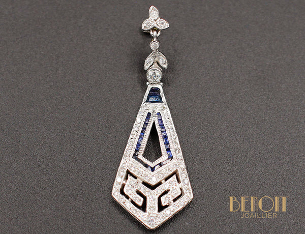 Boucles d'oreilles Art Déco Diamants
