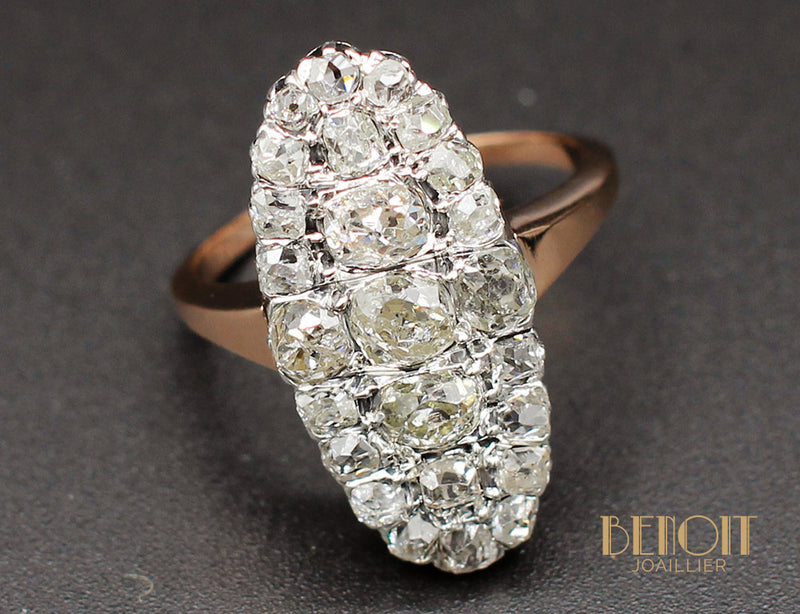 Bague Marquise Diamants XIXe