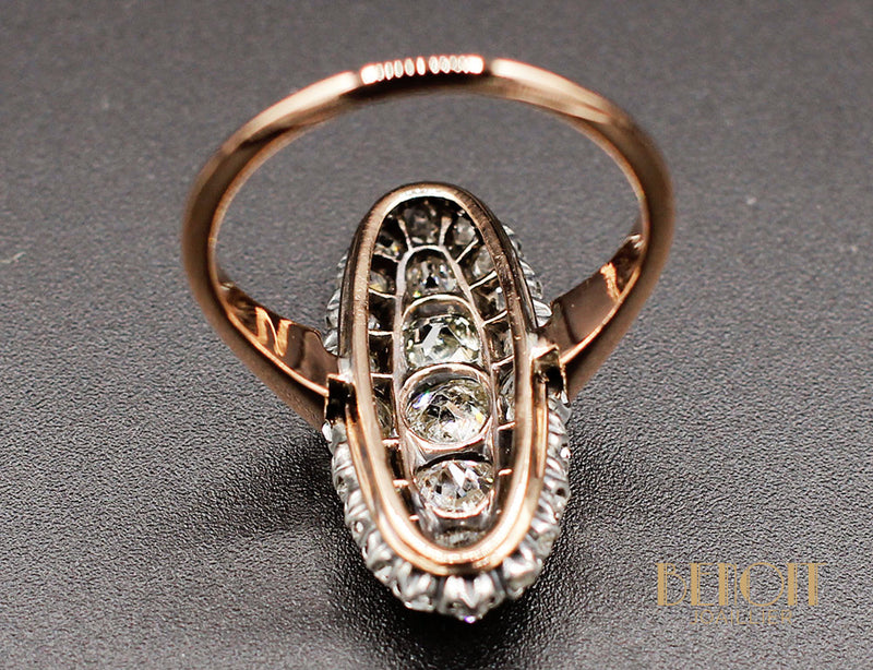 Bague Marquise Diamants XIXe