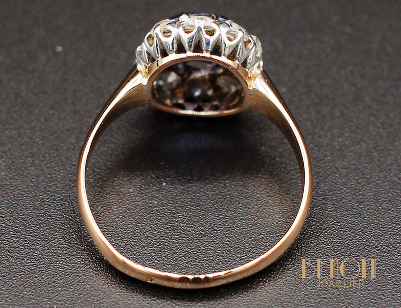 Bague Saphir Entourage Diamants