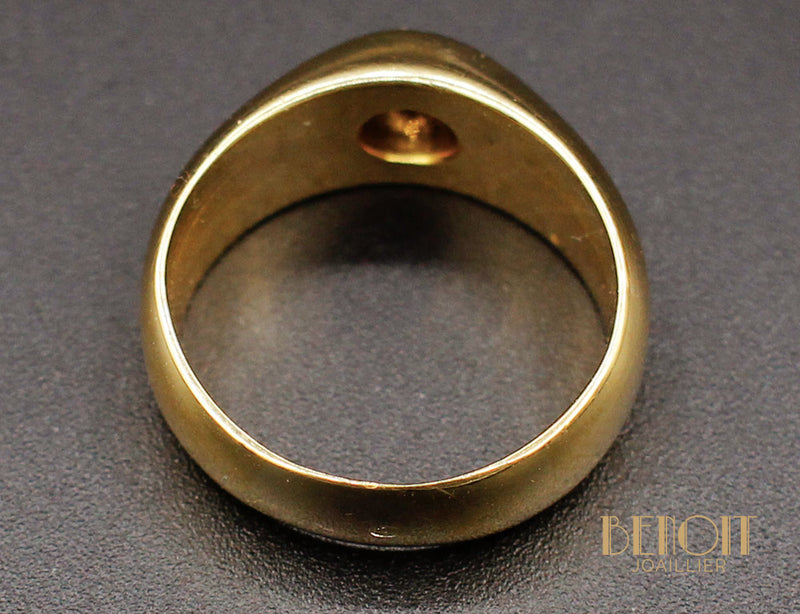 Bague Jonc Or Jaune Diamant