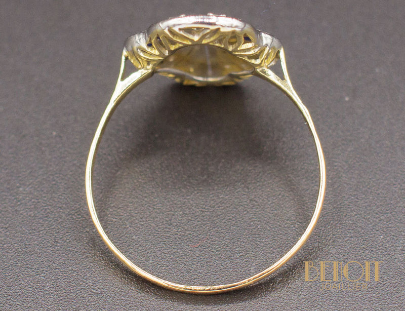 Bague Art Déco Diamant Saphirs