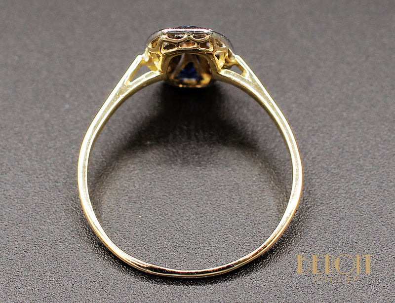 Bague Art Déco Saphirs Diamants