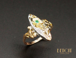 Bague Marquise Art Nouveau