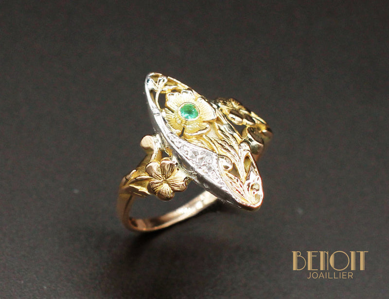 Bague Marquise Art Nouveau