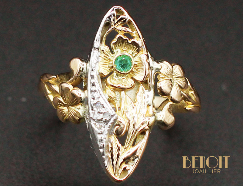 Bague Marquise Art Nouveau