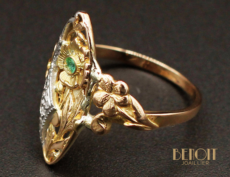 Bague Marquise Art Nouveau