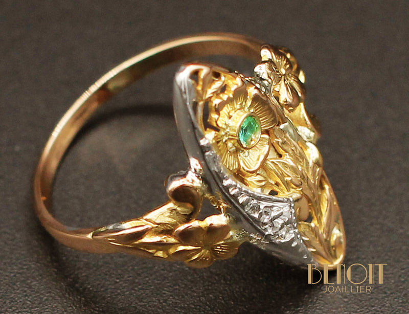 Bague Marquise Art Nouveau