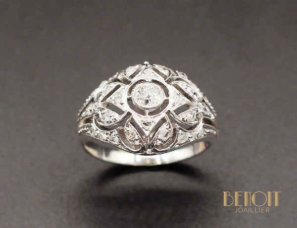 Bague Dôme Art Déco Diamants
