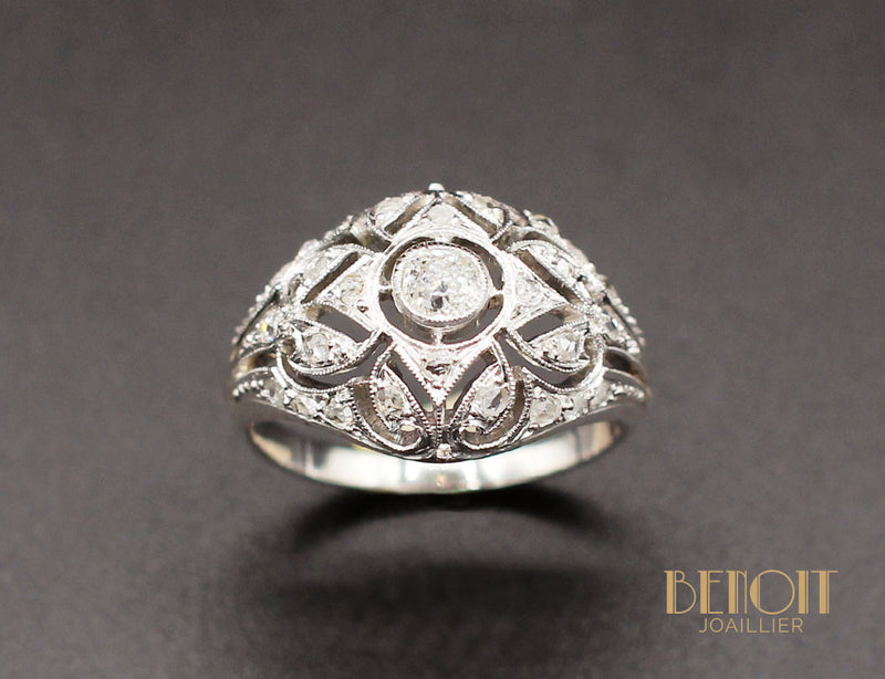 Bague Dôme Art Déco Diamants