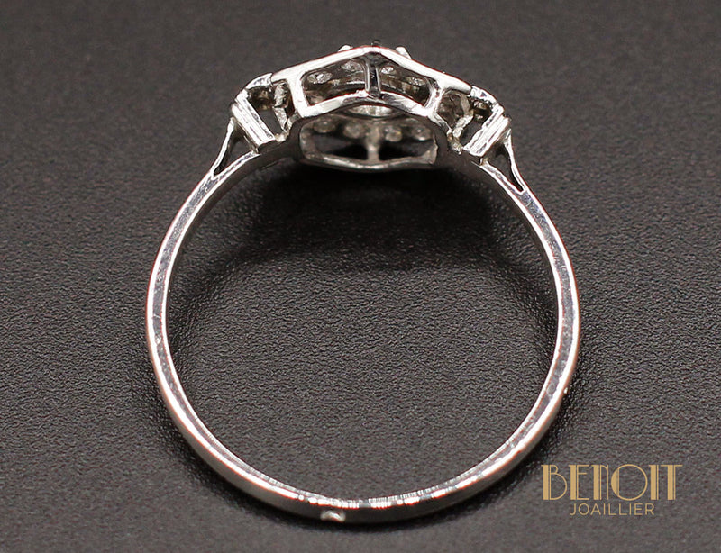 Bague Art Déco Platine Diamants