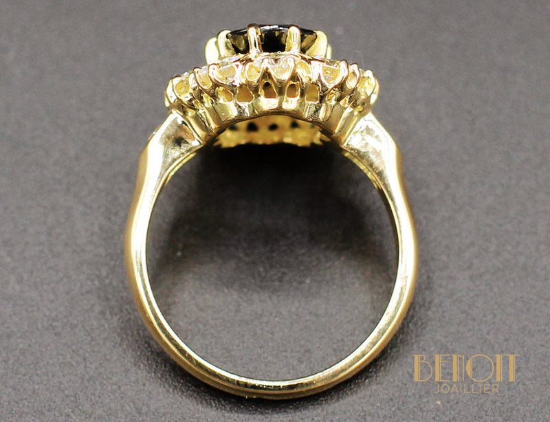 Bague Pompadour Saphir Diamants