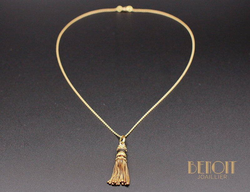 Pendentif Pompon Or et Email