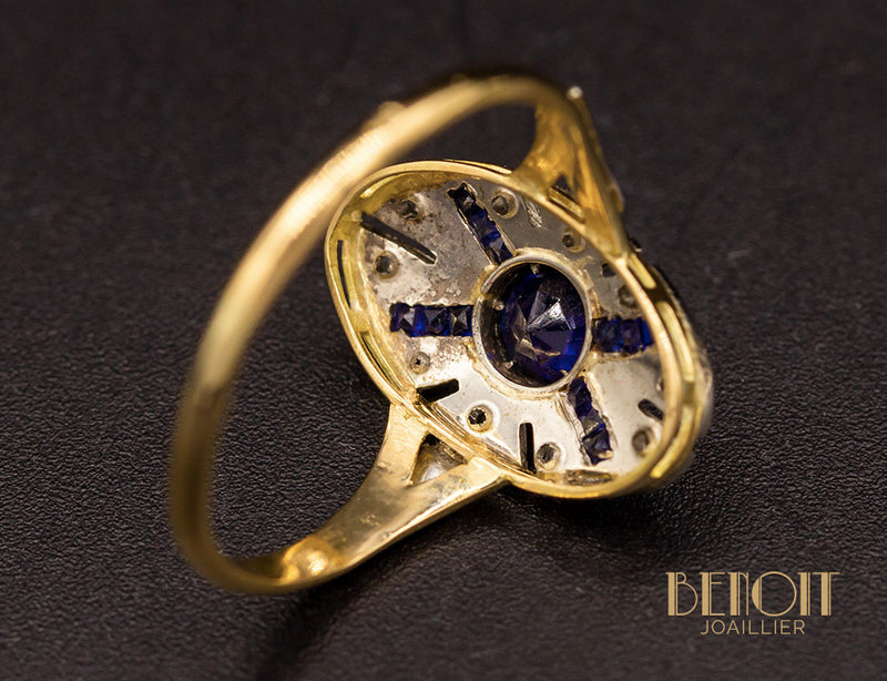 Bague Art Déco Saphir