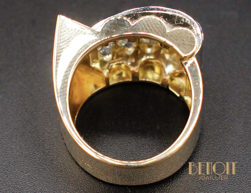 Bague Tank Or et Diamants