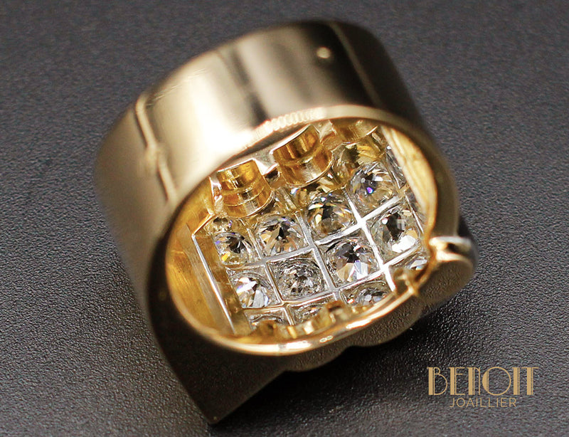 Bague Tank Or et Diamants