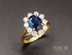 Bague Saphir Entourage Diamant