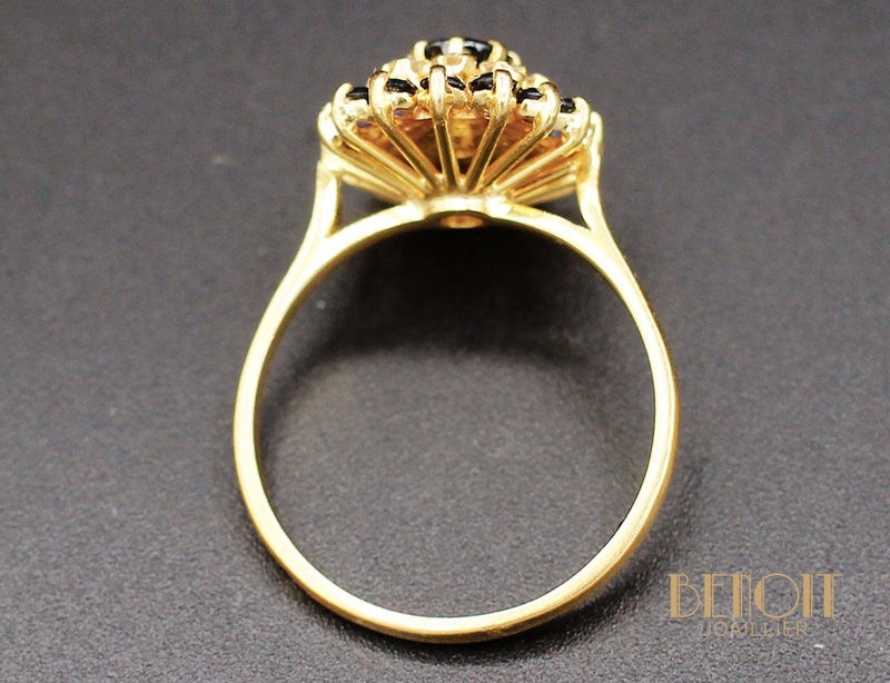 Bague Saphir Entourage Diamant