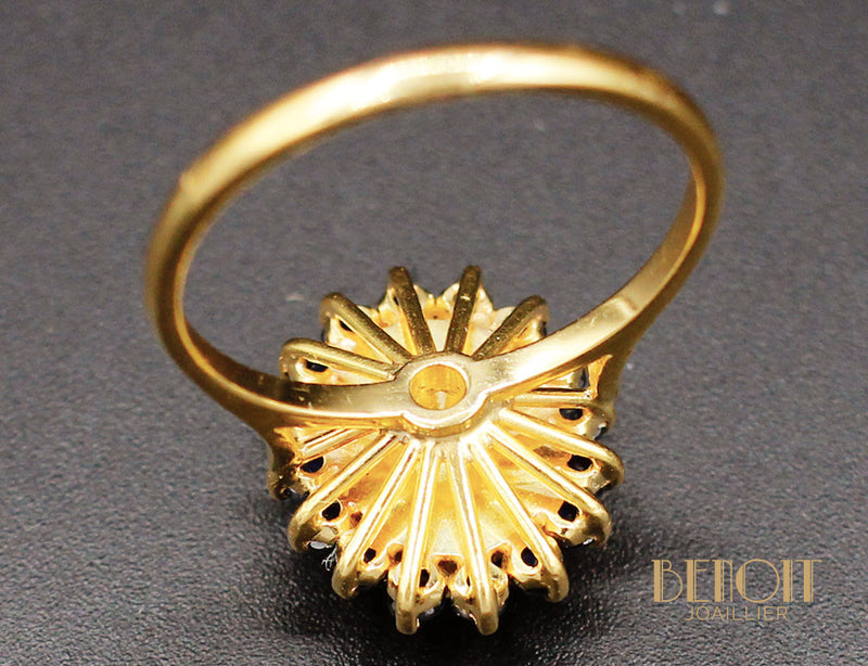 Bague Saphir Entourage Diamant