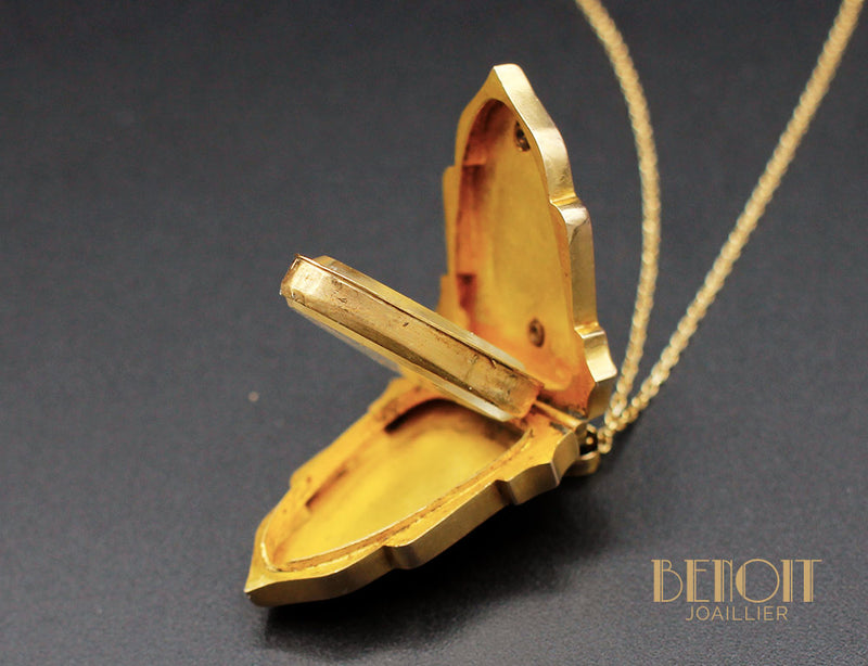 Pendentif Porte-Photo XIXe Or Jaune