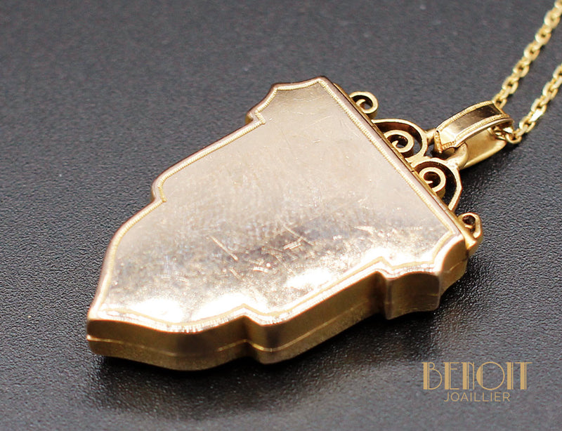 Pendentif Porte-Photo XIXe Or Jaune