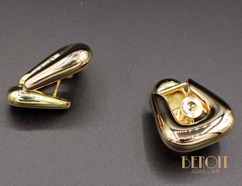 Boucles d'oreilles Modernes Or Jaune et Rose