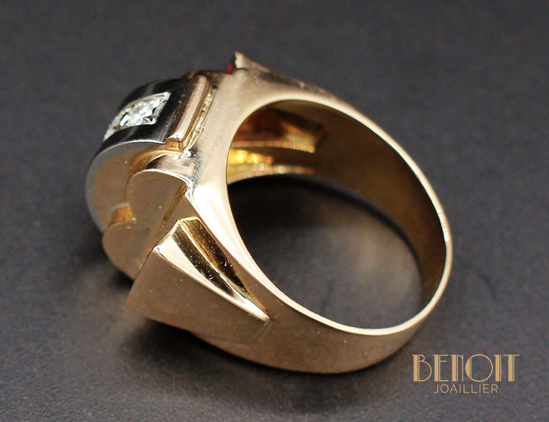 Bague Tank Diamants et Verneuils