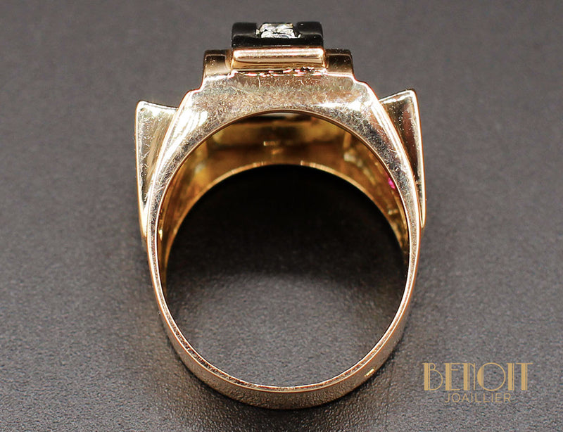 Bague Tank Diamants et Verneuils