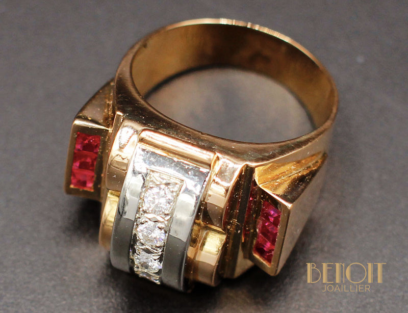 Bague Tank Diamants et Verneuils