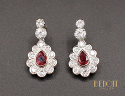 Boucles d'oreilles Rubis et Diamants