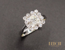 Bague 1960 Or Blanc Diamants