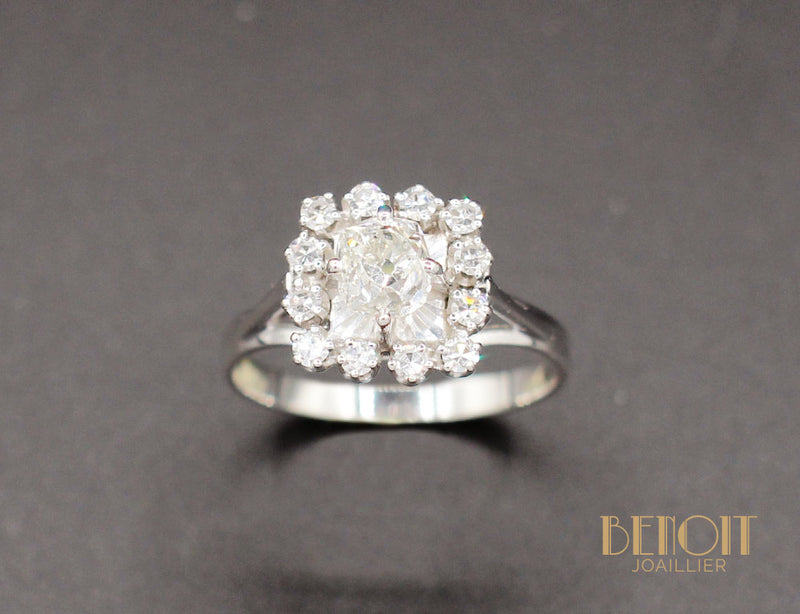 Bague 1960 Or Blanc Diamants