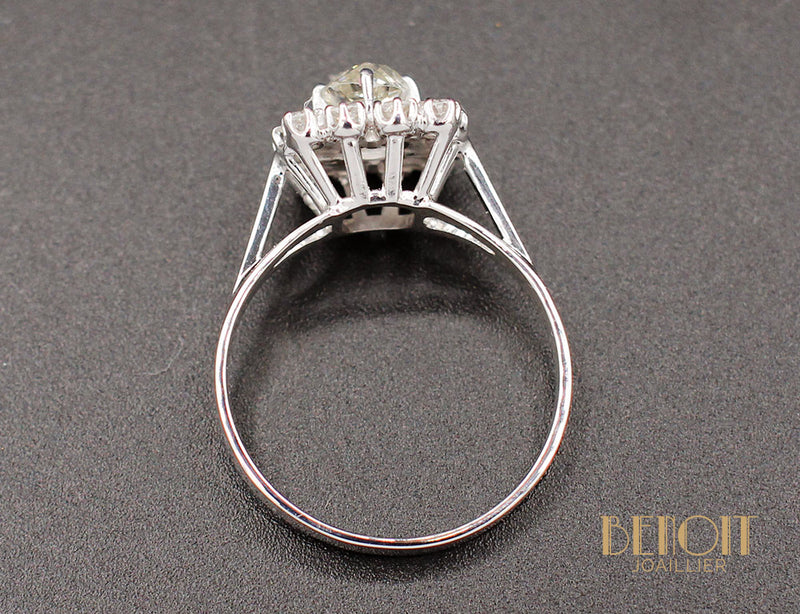 Bague 1960 Or Blanc Diamants