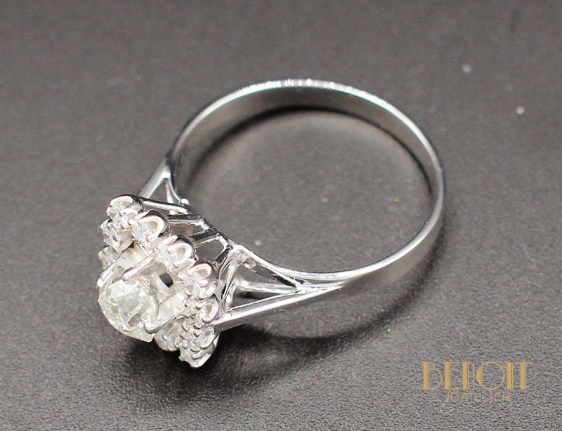 Bague 1960 Or Blanc Diamants