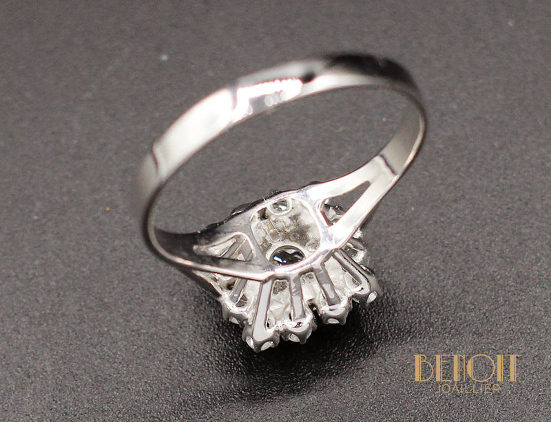Bague 1960 Or Blanc Diamants