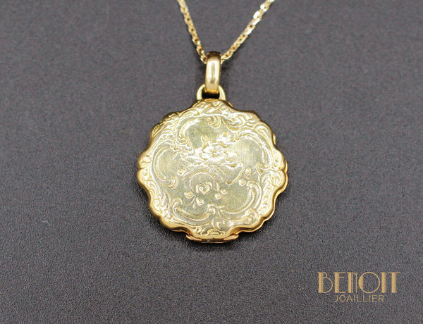Pendentif Porte-Photo Or Jaune