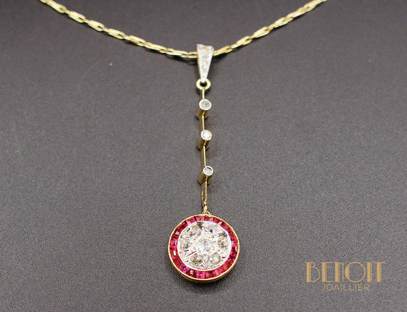 Pendentif Art Déco Diamants