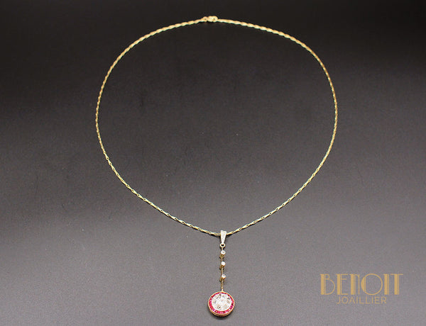 Pendentif Art Déco Diamants
