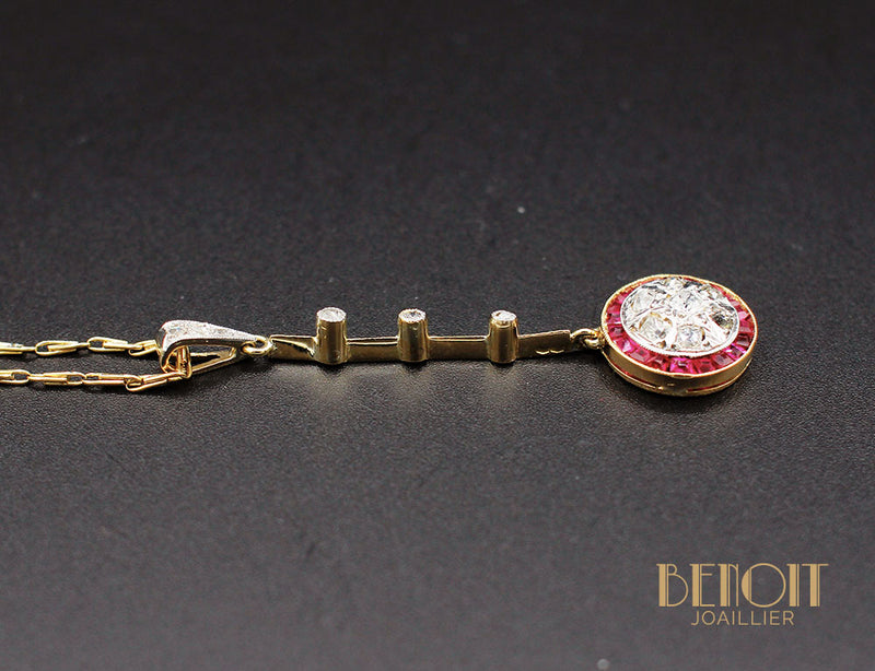 Pendentif Art Déco Diamants