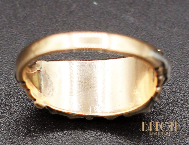 Bague XVIIIe Jarretière Or Diamants