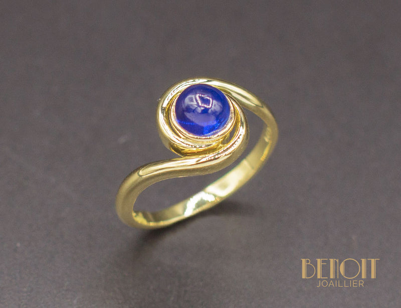 Bague Tourbillon Cabochon Saphir