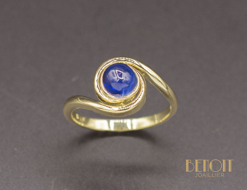 Bague Tourbillon Cabochon Saphir